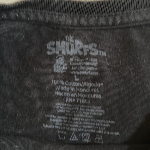 Psychedelic Smurf Mushrooms Tie Dye Black Tee Men’s Size Large - Picture 12 of 15